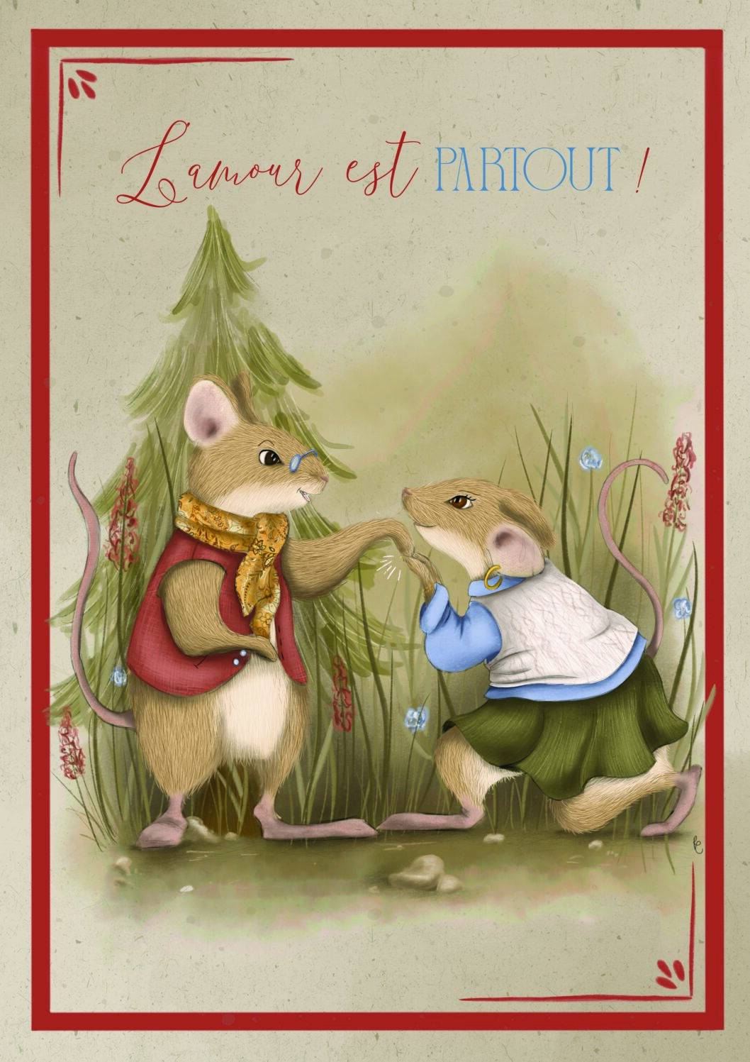 Carte "L'amour est partout"